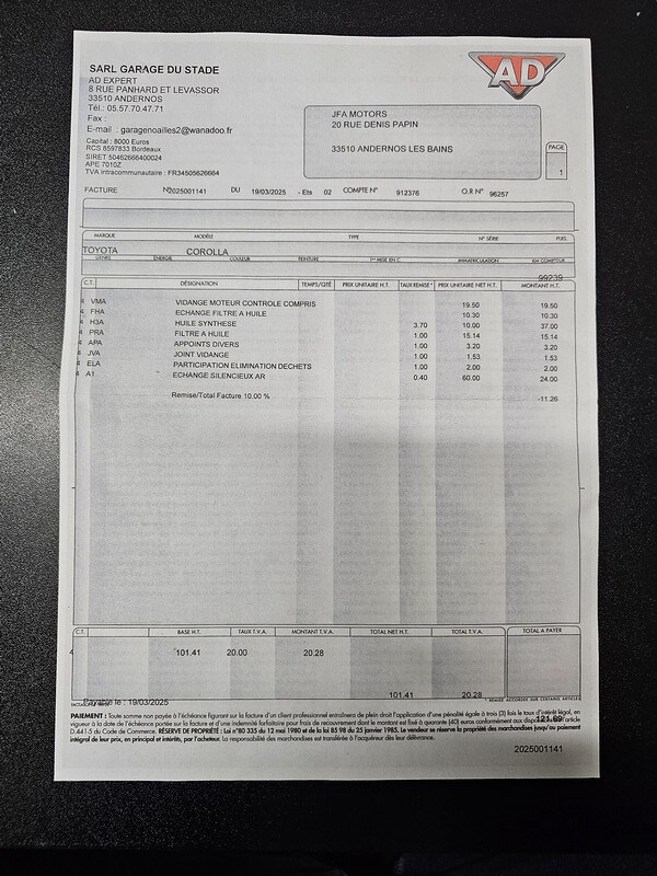 20250322_095431 Toyota Corolla IX 1.4 100 VVT-i Terra 5p