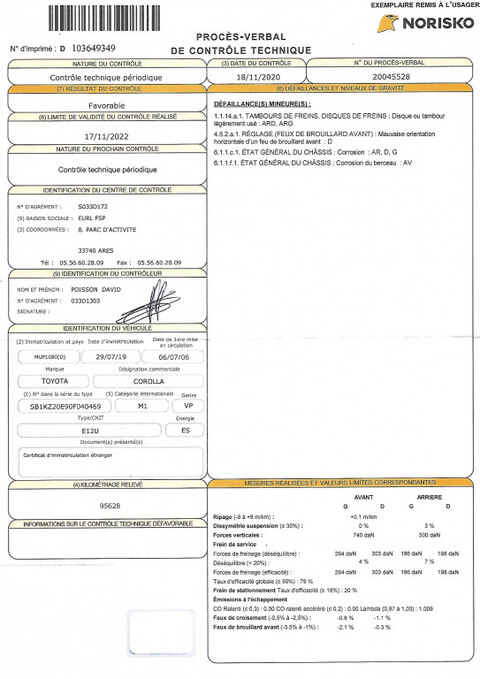 TOYOTA Corolla 1.6 16 110 SPORT LINE