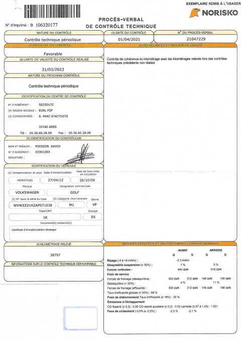 VOLKSWAGEN GOLF VI 1.4 TSI 122 TRENDLINE