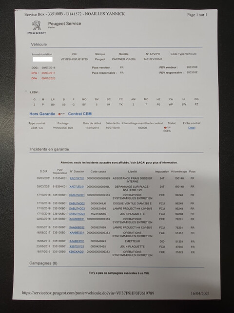 PEUGEOT Partner 1.6 HDI 90 LONG PACK CD CLIM NAV