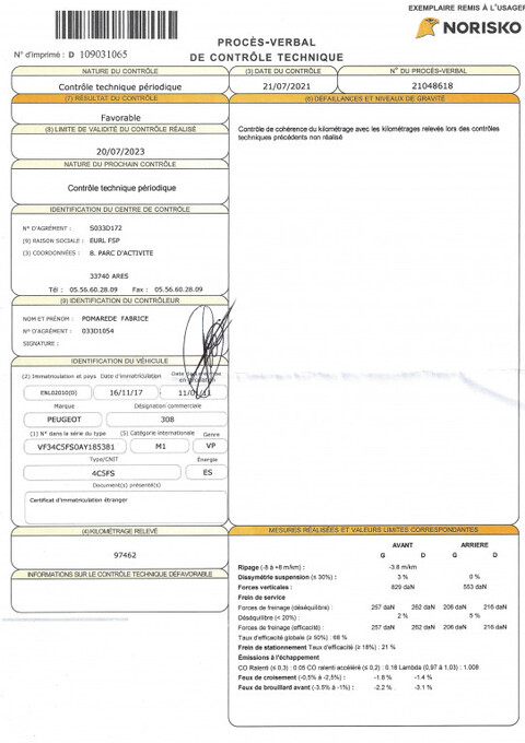 PEUGEOT 308 1.6 VTI 120 PREMIUM