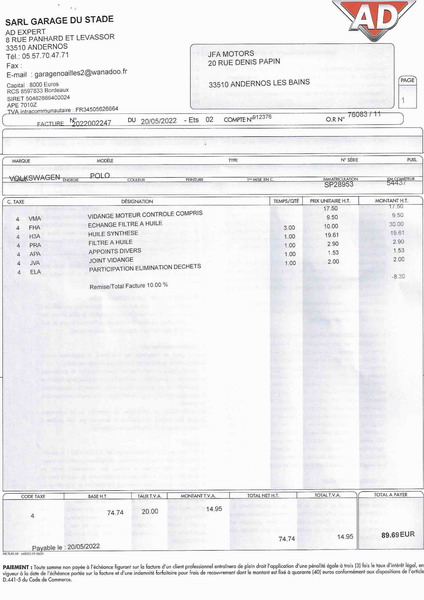 Volkswagen Polo IV  1.2 65ch Confort 5p