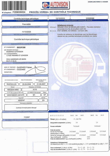 Mercedes-Benz Classe A I (C169)  170 Classic 5P