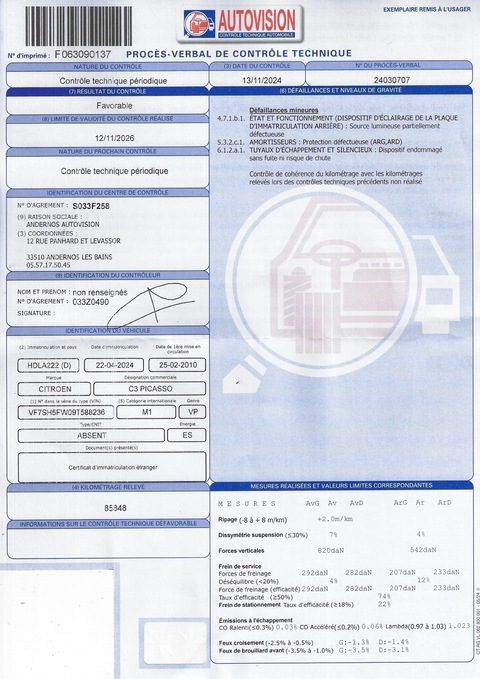 Citroën C3 Picasso  1.6 VTi 120ch (PAS PURETECH) Confort