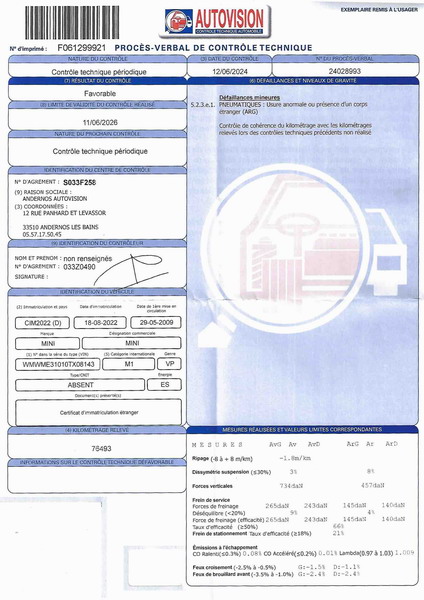 Mini One R56  1.4L 75ch + Clim