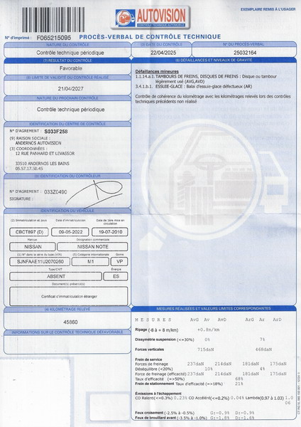 Nissan Note  1.4l 88ch Acenta ** 46000 Kms **