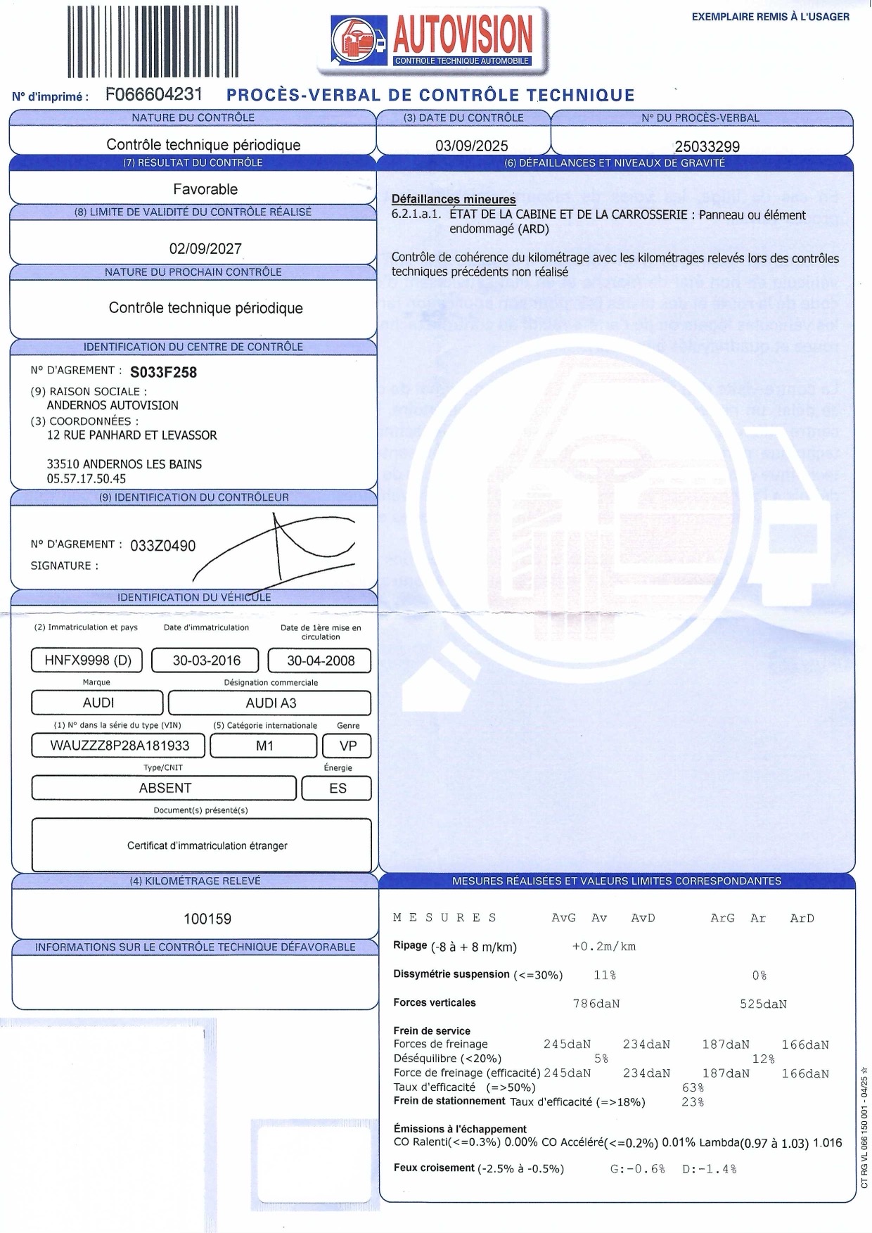 XCT-Audi A3-NU61841 Audi A3 Sportback 1.6 102ch Attraction *100000kms*